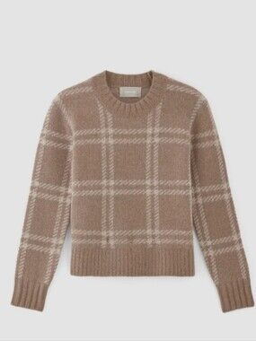 Everlane The Alpaca Cropped Crewneck Sweater Wheat/Taupe Colour Size Medium